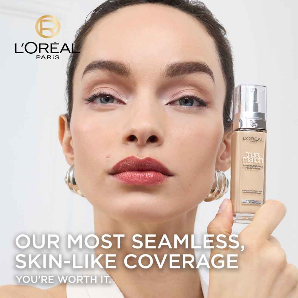 Our most seamless, skin-like coverage: True Match Liquid Medium Coverage Foundation